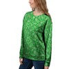 Green Paisley Bandana Print Women's Sweatshirt-grizzshop