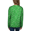 Green Paisley Bandana Print Women's Sweatshirt-grizzshop