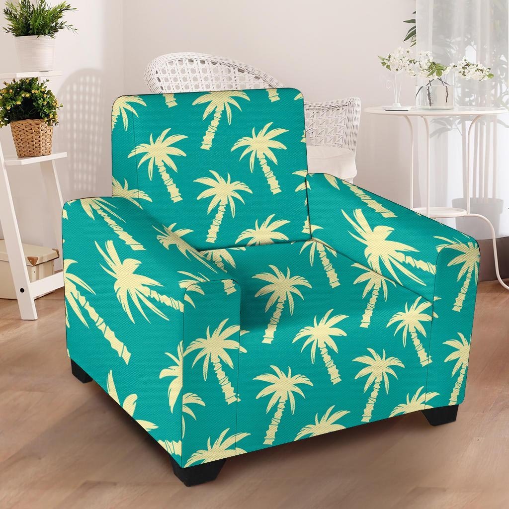 Green Palm Tree Hawaiin Print Armchair Cover-grizzshop