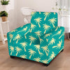 Green Palm Tree Hawaiin Print Armchair Cover-grizzshop