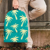 Green Palm Tree Hawaiin Print Backpack-grizzshop