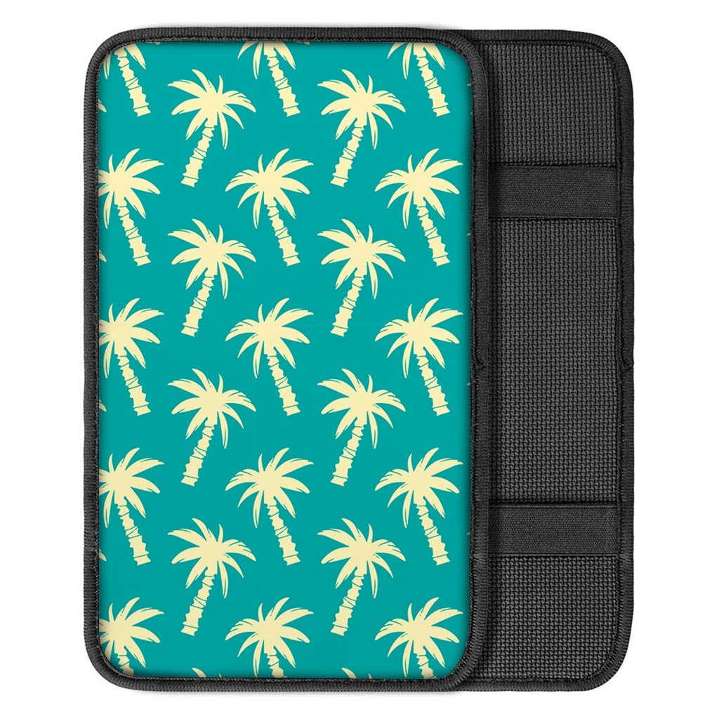 Green Palm Tree Hawaiin Print Car Console Cover-grizzshop