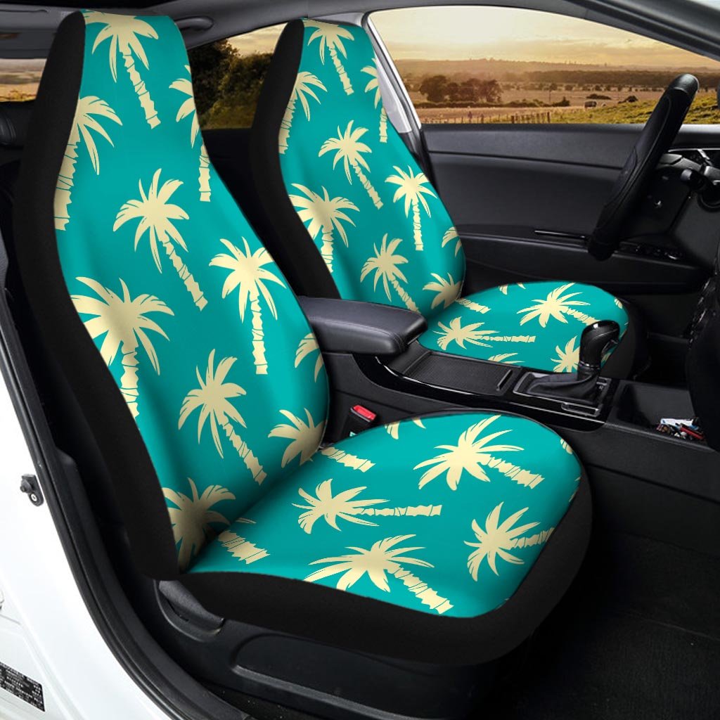 Green Palm Tree Hawaiin Print Car Seat Covers-grizzshop