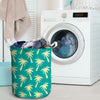 Green Palm Tree Hawaiin Print Laundry Basket-grizzshop