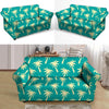 Green Palm Tree Hawaiin Print Loveseat Cover-grizzshop