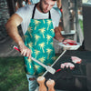 Green Palm Tree Hawaiin Print Men's Apron-grizzshop