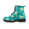 Green Palm Tree Hawaiin Print Men's Boots-grizzshop