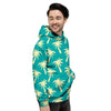 Green Palm Tree Hawaiin Print Men's Hoodie-grizzshop