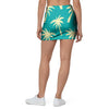 Green Palm Tree Hawaiin Print Mini Skirt-grizzshop