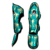 Green Palm Tree Hawaiin Print Muay Thai Shin Guard-grizzshop