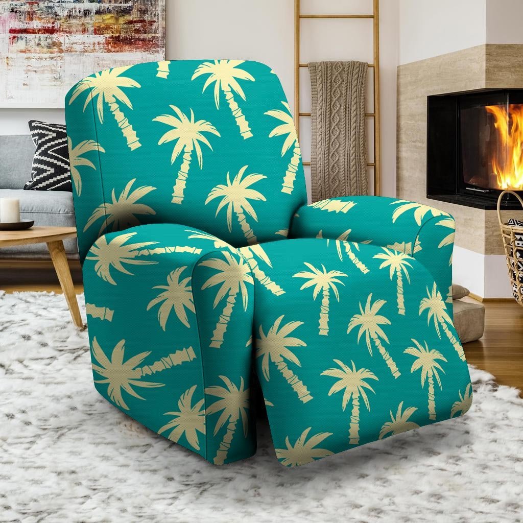 Green Palm Tree Hawaiin Print Recliner Cover-grizzshop