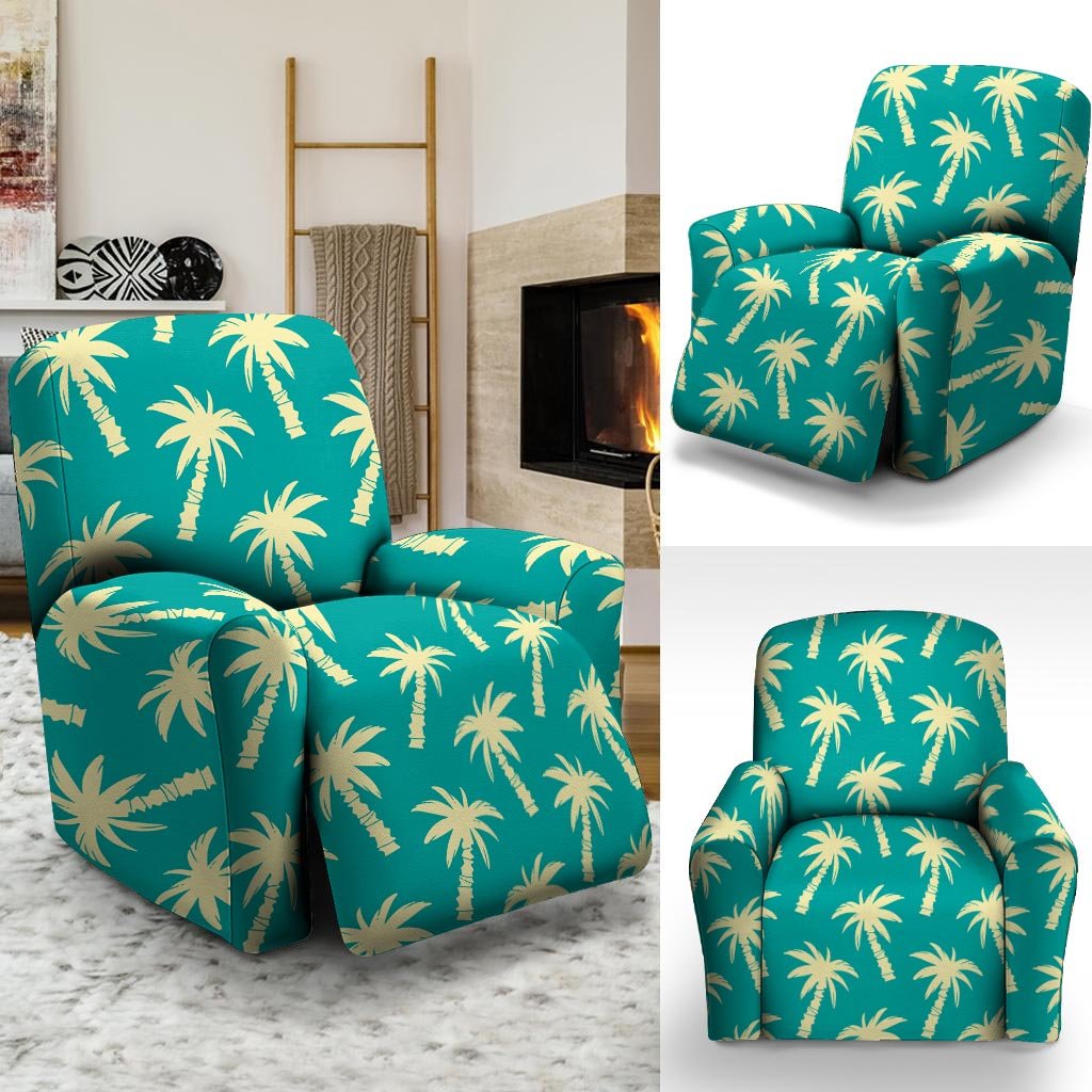 Green Palm Tree Hawaiin Print Recliner Cover-grizzshop