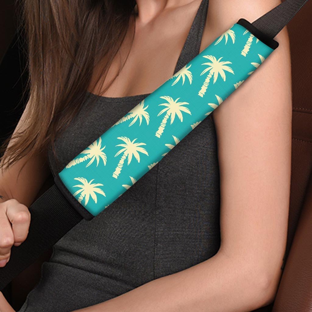 Green Palm Tree Hawaiin Print Seat Belt Cover-grizzshop