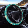 Green Palm Tree Hawaiin Print Steering Wheel Cover-grizzshop