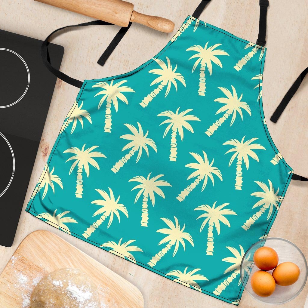 Green Palm Tree Hawaiin Print Women's Apron-grizzshop