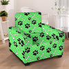 Green Paw Armchair Cover-grizzshop