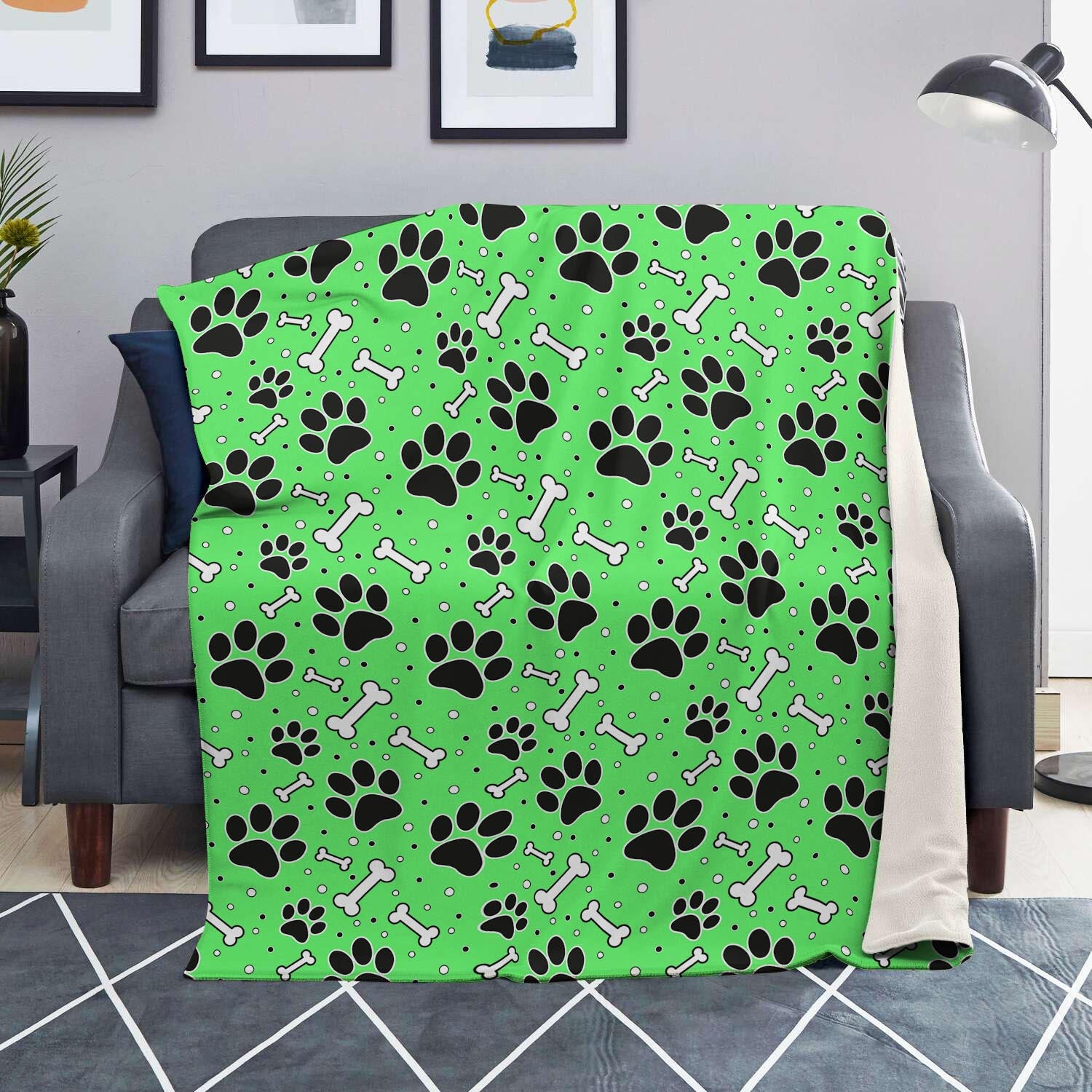 Green Paw Blanket-grizzshop