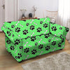 Green Paw Loveseat Cover-grizzshop