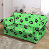 Green Paw Loveseat Cover-grizzshop