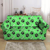 Green Paw Loveseat Cover-grizzshop