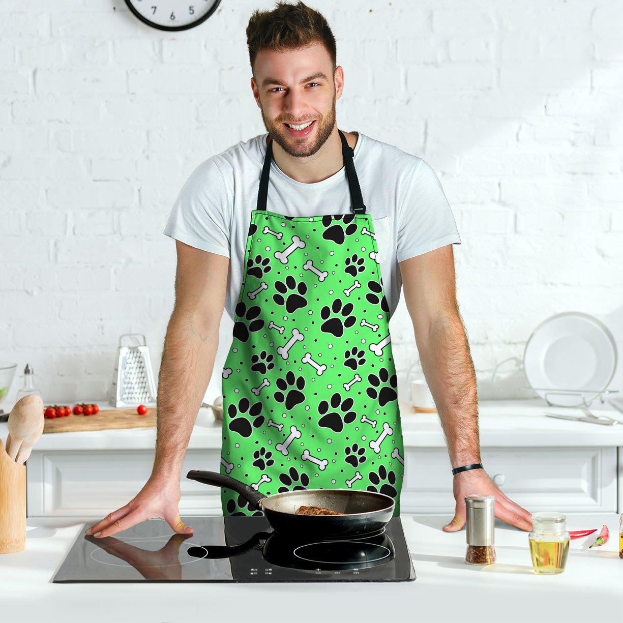 Green Paw Men's Apron-grizzshop