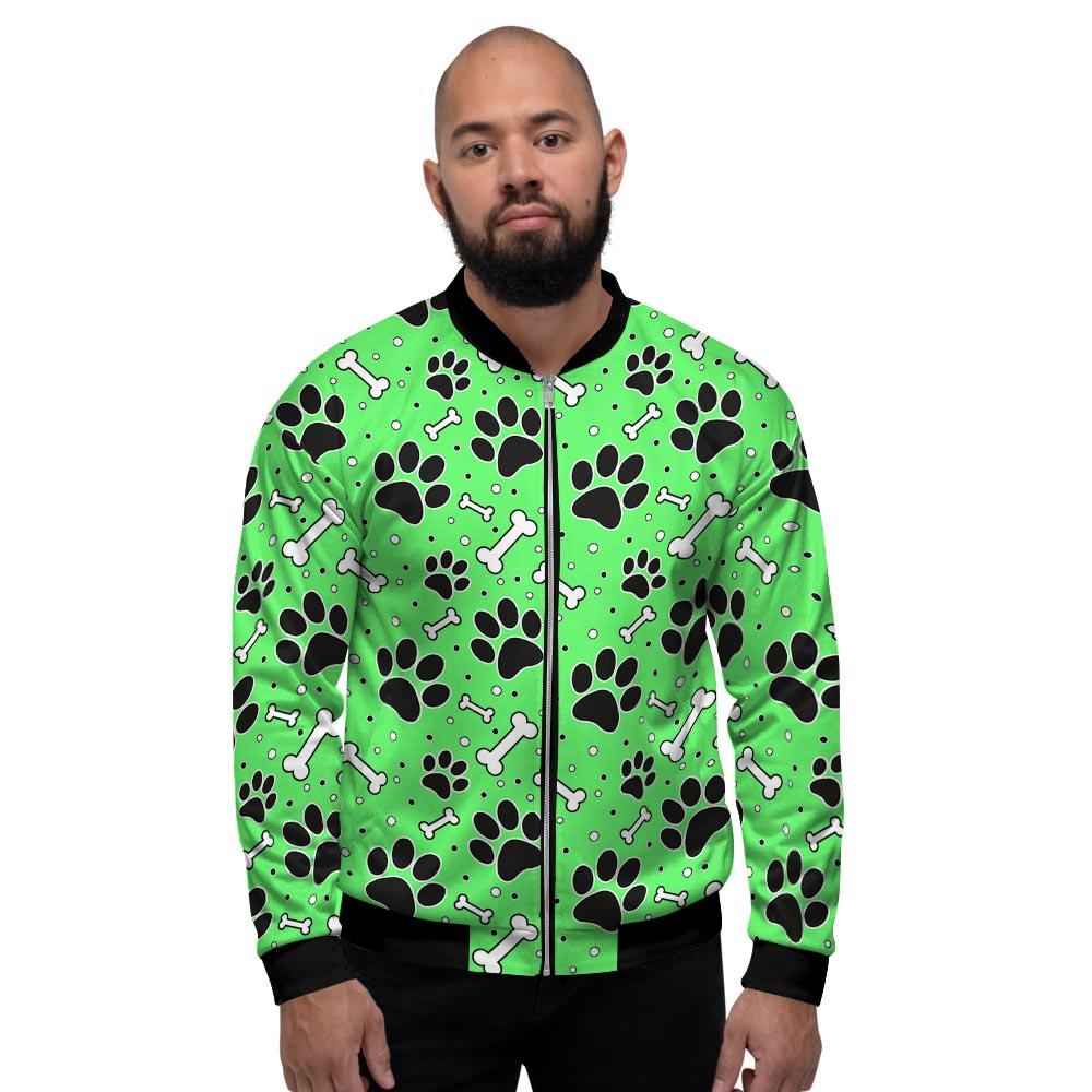 Green Paw Men's Bomber Jacket-grizzshop