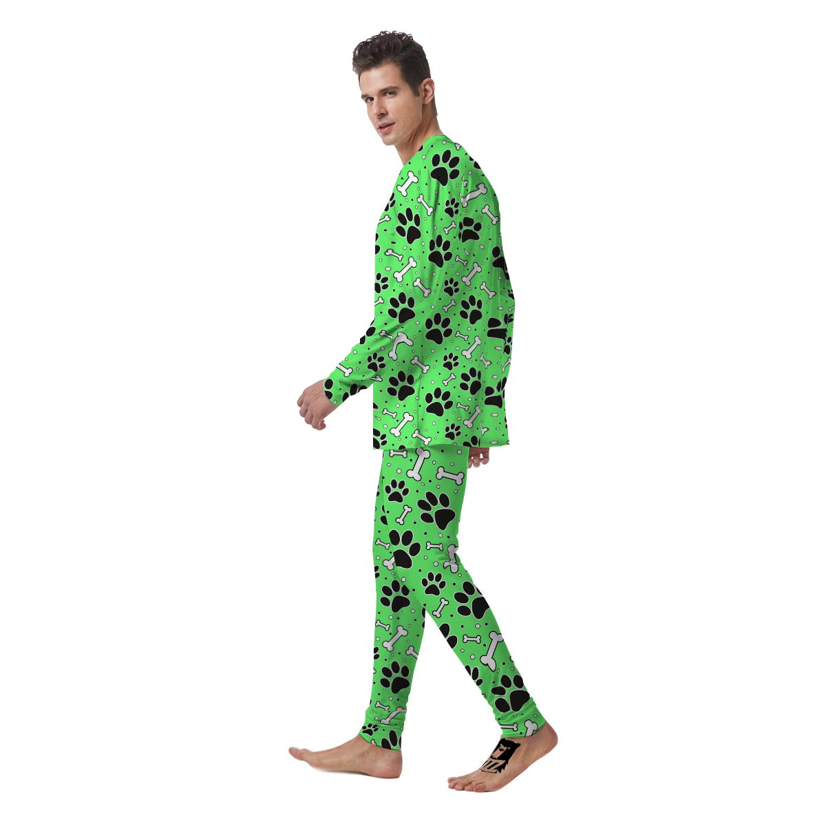 Green Paw Men's Pajamas-grizzshop