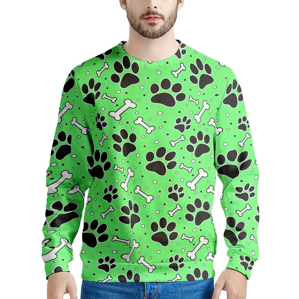 Green Paw Men's Sweatshirt-grizzshop