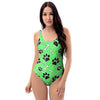 Green Paw One Piece Swimsuite-grizzshop