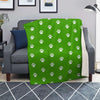 Green Paw Print Blanket-grizzshop