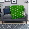 Green Paw Print Blanket-grizzshop