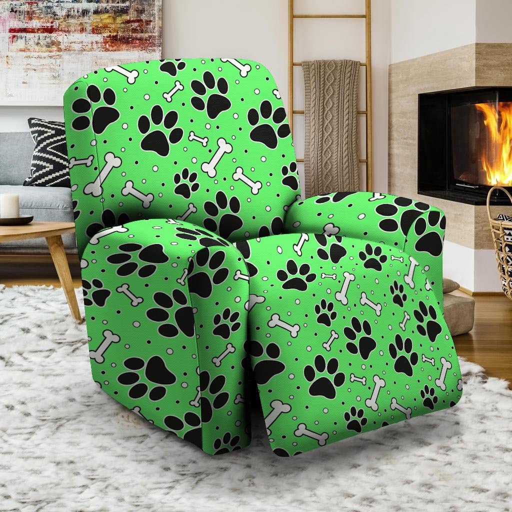 Green Paw Recliner Cover-grizzshop