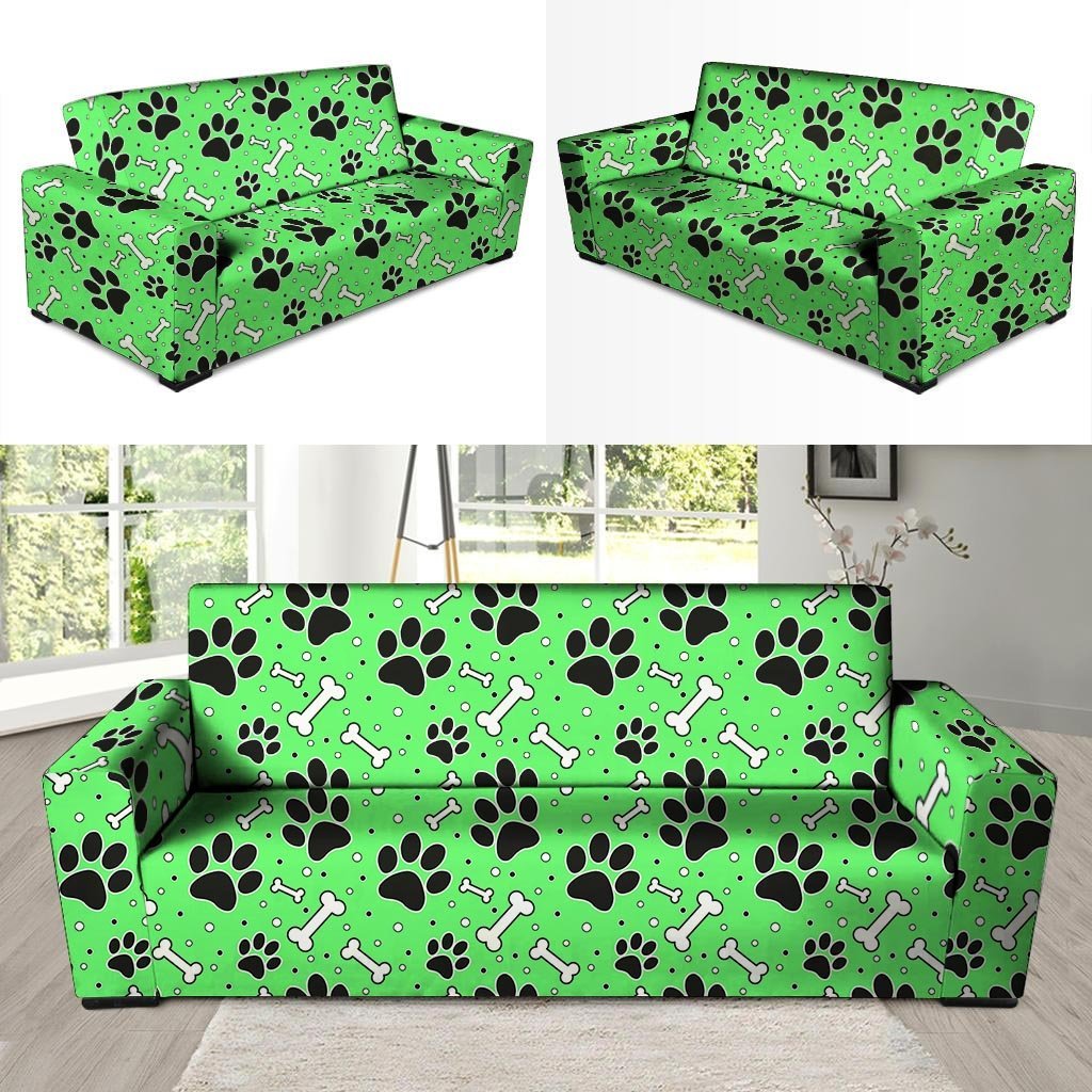 Green Paw Sofa Cover-grizzshop