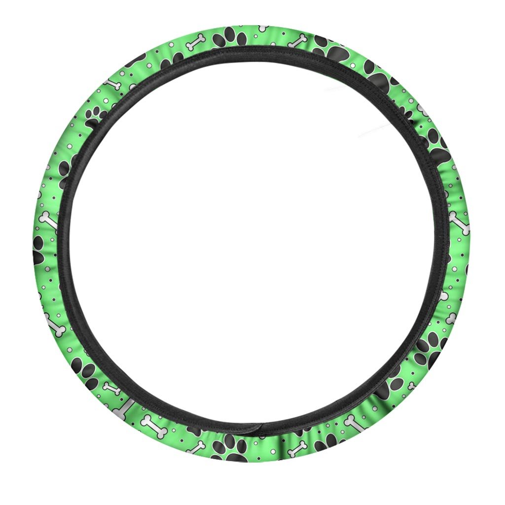 Green Paw Steering Wheel Cover-grizzshop