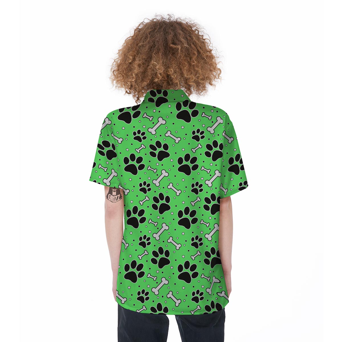 Green Paw Women's Short Sleeve Shirts-grizzshop