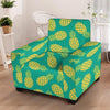 Green Pineapple Print Armchair Cover-grizzshop