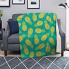 Green Pineapple Print Blanket-grizzshop