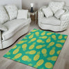 Green Pineapple Print Floor Mat-grizzshop