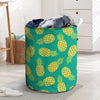 Green Pineapple Print Laundry Basket-grizzshop