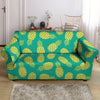 Green Pineapple Print Loveseat Cover-grizzshop