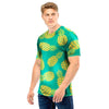 Green Pineapple Print Men T Shirt-grizzshop