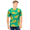 Green Pineapple Print Men T Shirt-grizzshop