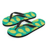 Green Pineapple Print Men's Flip Flops-grizzshop