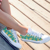 Green Pineapple Print Men's Low Top Shoes-grizzshop