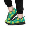 Green Pineapple Print Men's Sneakers-grizzshop