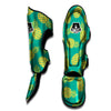 Green Pineapple Print Muay Thai Shin Guard-grizzshop