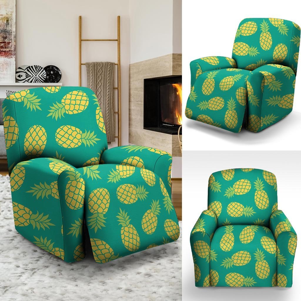 Green Pineapple Print Recliner Cover-grizzshop