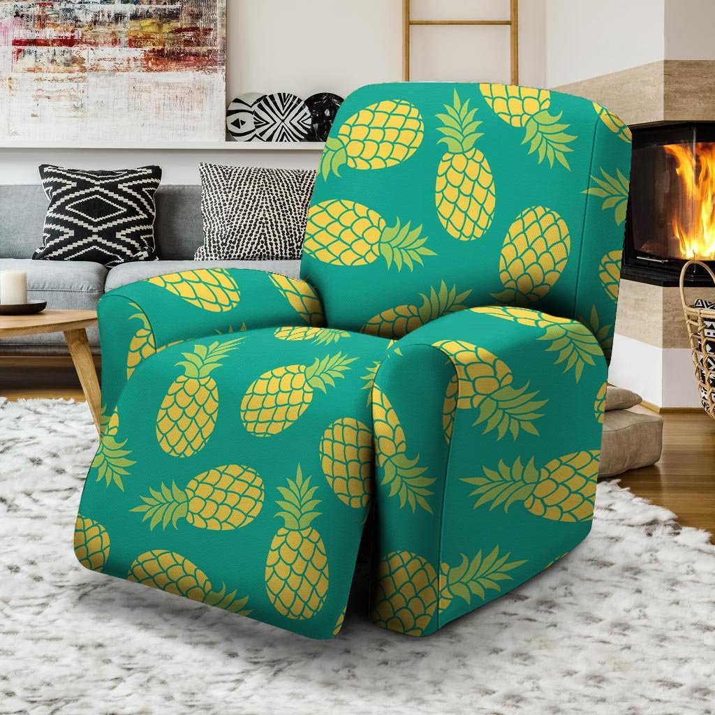 Green Pineapple Print Recliner Cover-grizzshop