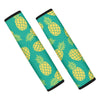 Green Pineapple Print Seat Belt Cover-grizzshop