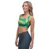 Green Pineapple Print Sports Bra-grizzshop